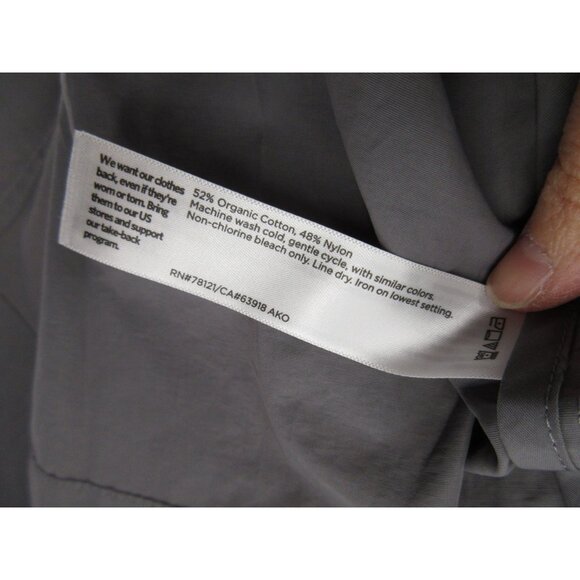 Eileen Fisher Jacket Small Petites Rain Coat Hoodie Organic Cotton - Picture 11 of 12